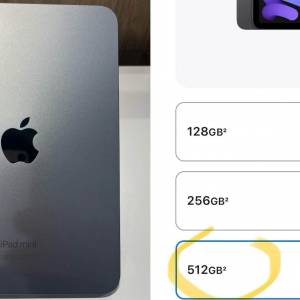 iPad mini 17pro 512gb,港行極新，完美冇花,有套有貼🫣即買即用