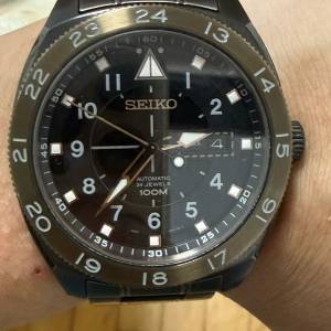 【精工二手】SEIKO Criteria SRPC69K1 全黑鋼帶自動機械錶 (24石/100M)$1388