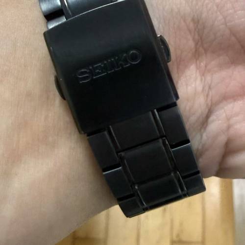 【精工二手】SEIKO Criteria SRPC69K1 全黑鋼帶自動機械錶 (24石/100M)$1388