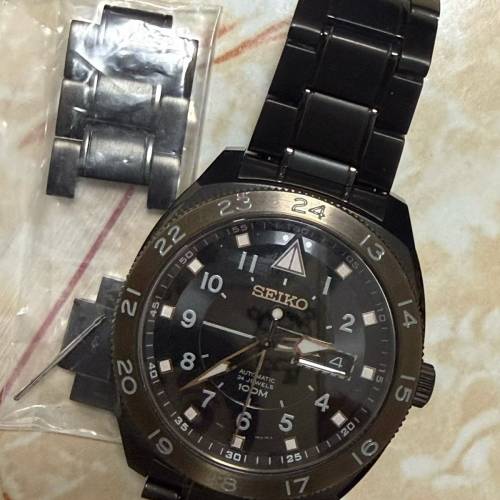【精工二手】SEIKO Criteria SRPC69K1 全黑鋼帶自動機械錶 (24石/100M)$1388