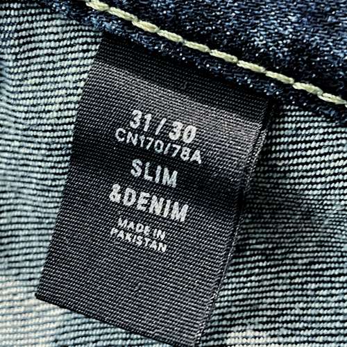 H&M Denim Men's Jeans 34"腰 Modern Straight 男裝深藍牛仔褲