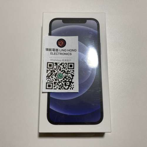 全新未開封未激活港行黑色 iPhone 12 64gb  一年蘋果保養 不議價 what app 6497 6645