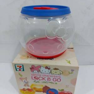 全新 7-11 Sanrio characters Hello Kitty 圓咕 Lock 收納盒