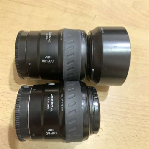 Minolta AF Xi 28-80mm 連Xi 80-200mm鏡頭 鏡片通透冇霉