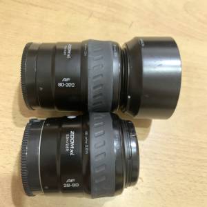 Minolta AF Xi 28-80mm 連Xi 80-200mm鏡頭 鏡片通透冇霉