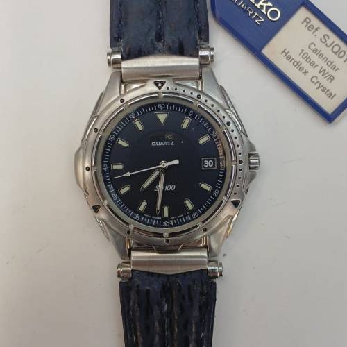 ( 罕有全新貨品 )Vintage 1994 Seiko 7N47-6A00 100m Quartz (42mm )  W/ Sharkski...