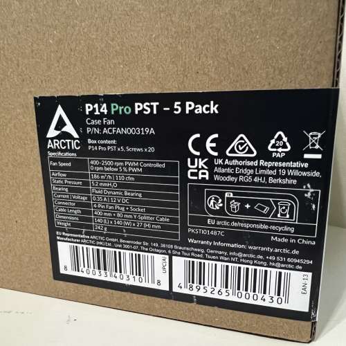 全新Arctic P14 Pro PST 140 mm 風扇 220$ for 3