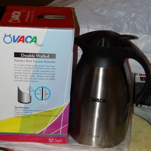小牛角 VACA 不銹鋼真空壺 18/10 Stainless Steel Vacuum Coffee Pot 1.8L