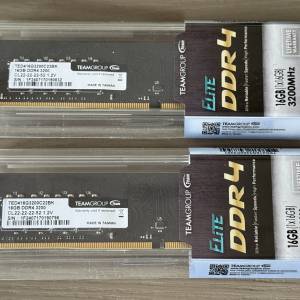 TeamGroup DDR4 32GB (16GB x 2) 3200MHz Elite 記憶體 (兩條)