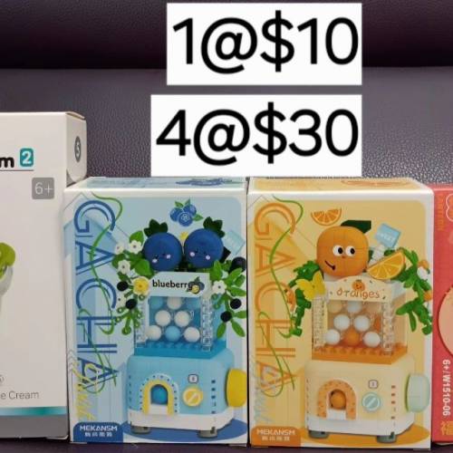 Mini+Block Summer Ice Cream 2&GACHA Blueberry&Oranges&樂樂兄弟福星高照燈籠127...