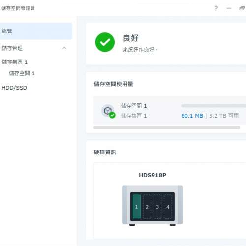 Synology DS918+ 4Bays, 9成新