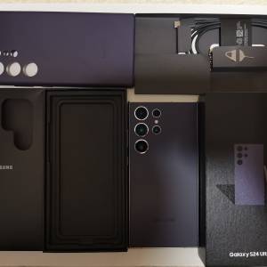 極新,香港行貨,紫色Samsung s24 ultra 5G 512gb 雙卡雙待 dual sim, 全套齊
