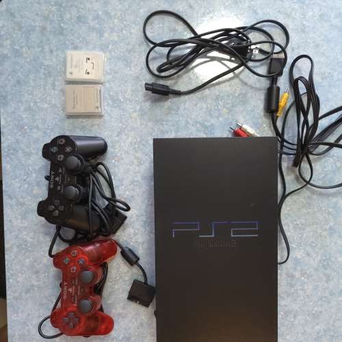 PlayStation 2 厚機 日版 日本製 連2手掣2記憶卡