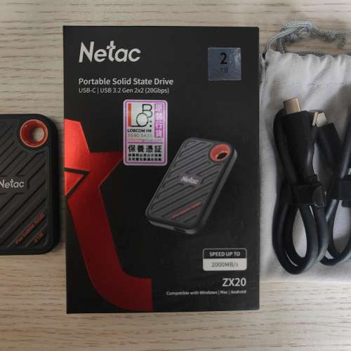 NetAC  zx20 usb 3.2 gen2 usb-c portable SSD 2TB
