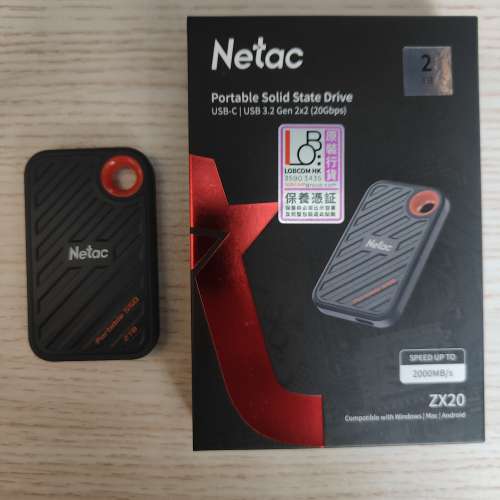 NetAC  zx20 usb 3.2 gen2 usb-c portable SSD 2TB