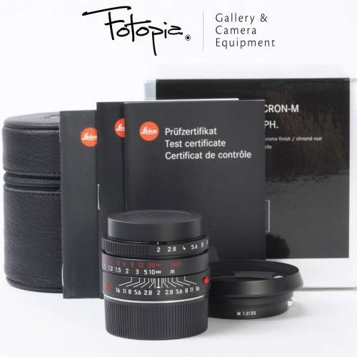 || Leica Summicron-M 35mm F2 ASPH - Black Chrome / 11689 with full packing ||