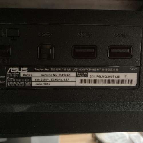 ASUS 華碩 ProArt PA279Q 專業級攝影級顯示器 - 27 吋 2K WQHD (2560x1440), IPS
