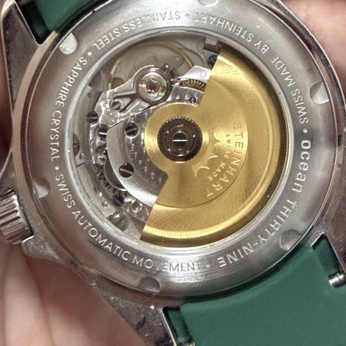Steinhart 蝦仔 Ocean One 39mm 雙綠陶瓷圈 綠水鬼 (送貼合代用綠色膠帶) $2600