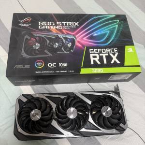 ASUS ROG STRIX RTX 3080 OC 10GB 顯示卡 新凈運作正常