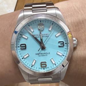 「【平玩單錶】Steinhart Ocean 39 Metropole (Tiffany Blue) 39mm 綠松石藍面 機械...