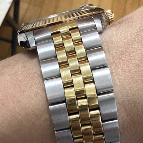 「古董帝舵 Tudor Prince Oysterdate 75203N 罕見金布紋面 勞底勞把 經典金銀潤」 ...