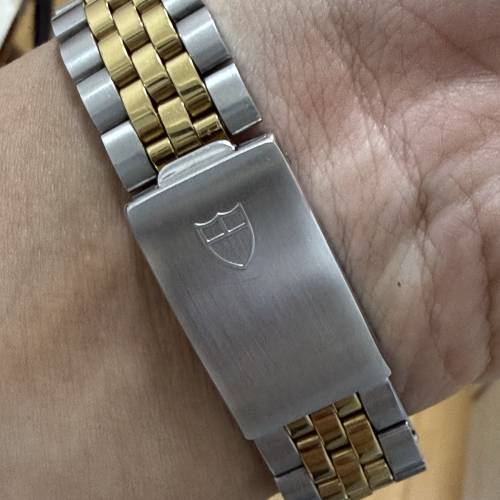 「古董帝舵 Tudor Prince Oysterdate 75203N 罕見金布紋面 勞底勞把 經典金銀潤」 ...