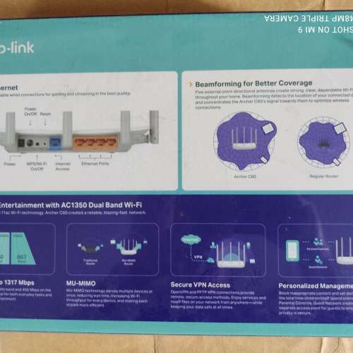 TP-LINK AC1350 Dual Band Wi-Fi Router(Archer C60)//