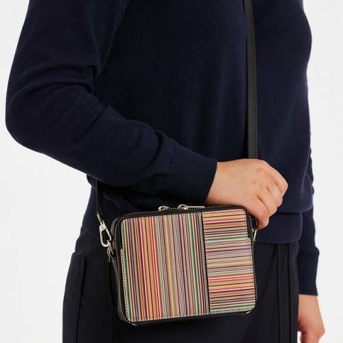 Paul Smith 真皮招牌條紋crossbody bag