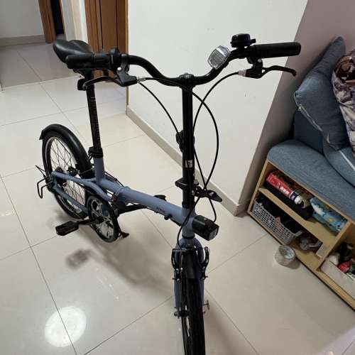 decathlon 20"1x7段變速 摺疊單車 FOLD 500 - 紫色 , 99.9%新