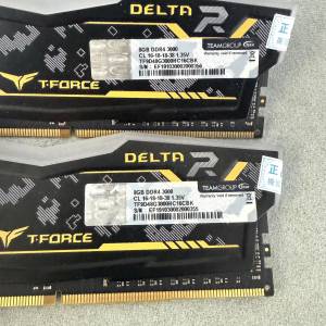 TEAMGROUP T-FORCE DELTA TUF Gaming Alliance RGB DDR4 8gb 電競超頻記憶體