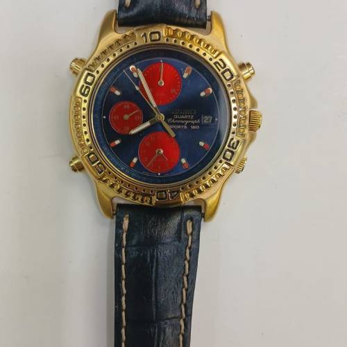 ( 市上無雙 ) 全新古董Vintage Seiko 7T32-6C00 Gold-Plated Alarm Chronograph  ( ...