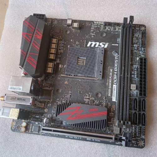 MSI B450I GAMING PLUS AC Mini-ITX 主機板 100% Work 連後擋板/天線