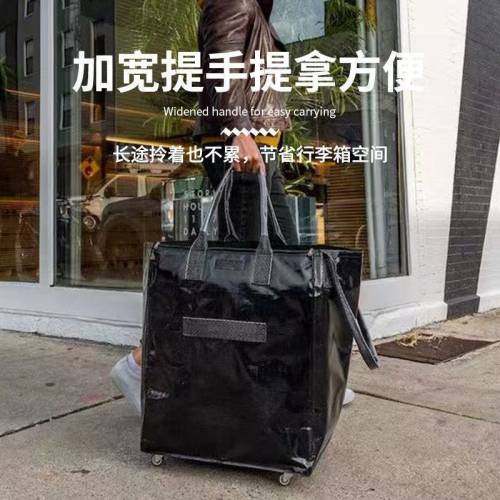 浩肯包HULKEN加厚购物车可折叠行李旅行箱拉杆车两用大容量收纳包