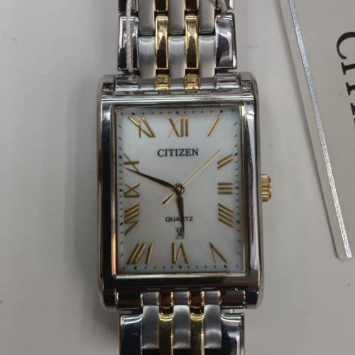 全新Citizen Tank Cartier Style 2-Tone Quartz Watch ( 26 x 34mm, 男女都啱戴 )