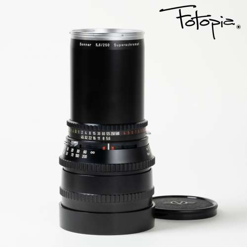 || Hasselblad Carl Zeiss Sonnar Superachromat C 250mm F5.6 - Black / Silver Rim