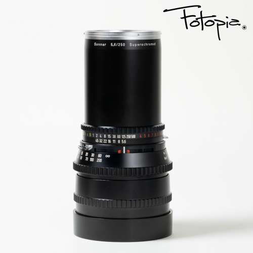 || Hasselblad Carl Zeiss Sonnar Superachromat C 250mm F5.6 - Black / Silver Rim