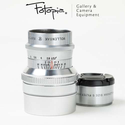 || Wollensak Raptar 63mm F2.5 with hood (modified to Leica M mount) ||