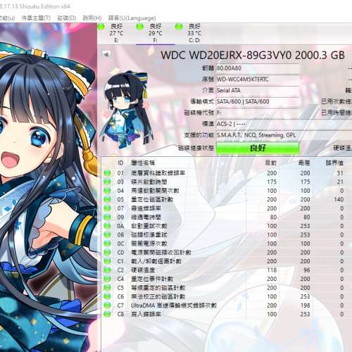 Western Digital 2TB 紫色監控硬碟