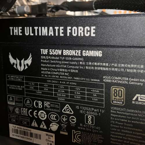 Cooler Master 電競機箱, Deepcool AK620 風扇, TUF 500W Bronze Gaming 電源