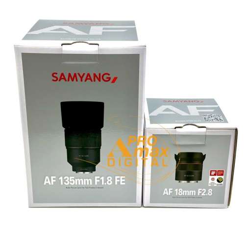 🔥限時優惠🔥全新雙鏡套裝❗️ Samyang AF 135mm F1.8 FE  + AF 18mm F2.8 FE for ...