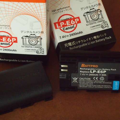 LP-E6 LP-E6N LP-E6NH LPE6P(2x全解碼版本LP-E6P電池套裝)合Canon R5 Mark II,R6V,...