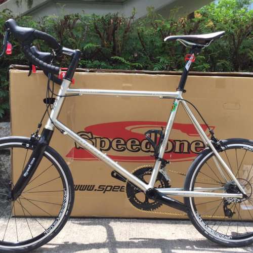 台灣 SPEEDONE R30 Mini Velo 碳纖維前叉 Apex 20速 451 彎把小輪車