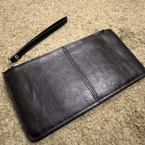 100% NEW - Unisex Black Wristlet PU Long Wallet