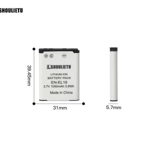 SHOULIETU Lithium-Ion Battery Pack For Nikon EN-EL19 / Sony NP-BJ1 With Charger