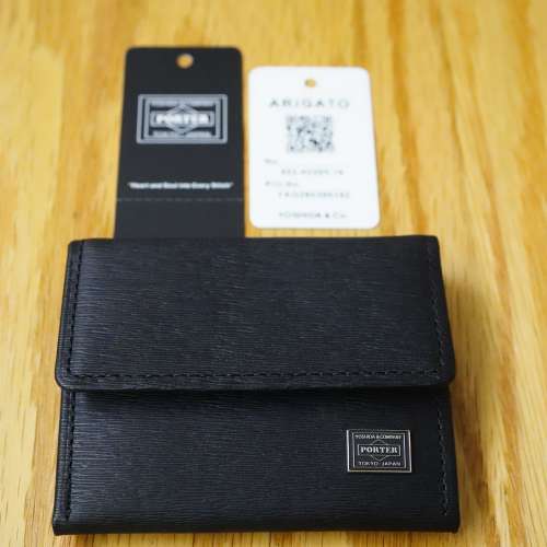 Porter Current Coin Case 052-02205 日本吉田 黑色壓紋牛皮 散紙包 散銀包 零錢包