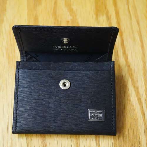 Porter Current Coin Case 052-02205 日本吉田 黑色壓紋牛皮 散紙包 散銀包 零錢包