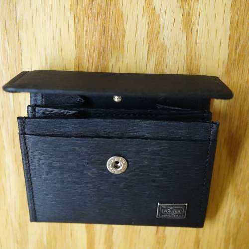 Porter Current Coin Case 052-02205 日本吉田 黑色壓紋牛皮 散紙包 散銀包 零錢包