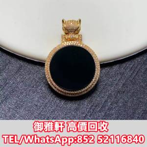 全港免費上門 免費報價 18K金鑲嵌墨翠圓無事牌 翡翠，玉器，玉石，天然A貨，和田玉...