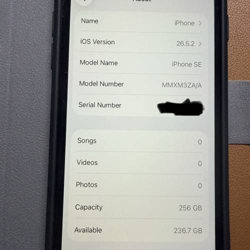 iPhone SE 第3代 Gen 3 256GB 黑色 Black 行貨