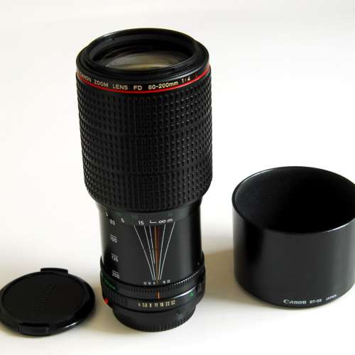 Canon 80-200mm f4 L New FD with  BT-58 original hood 恒定光圈 MACRO 微距功能
